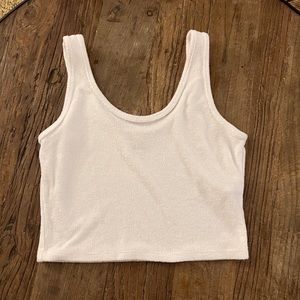 White Hollister Cropped Tank